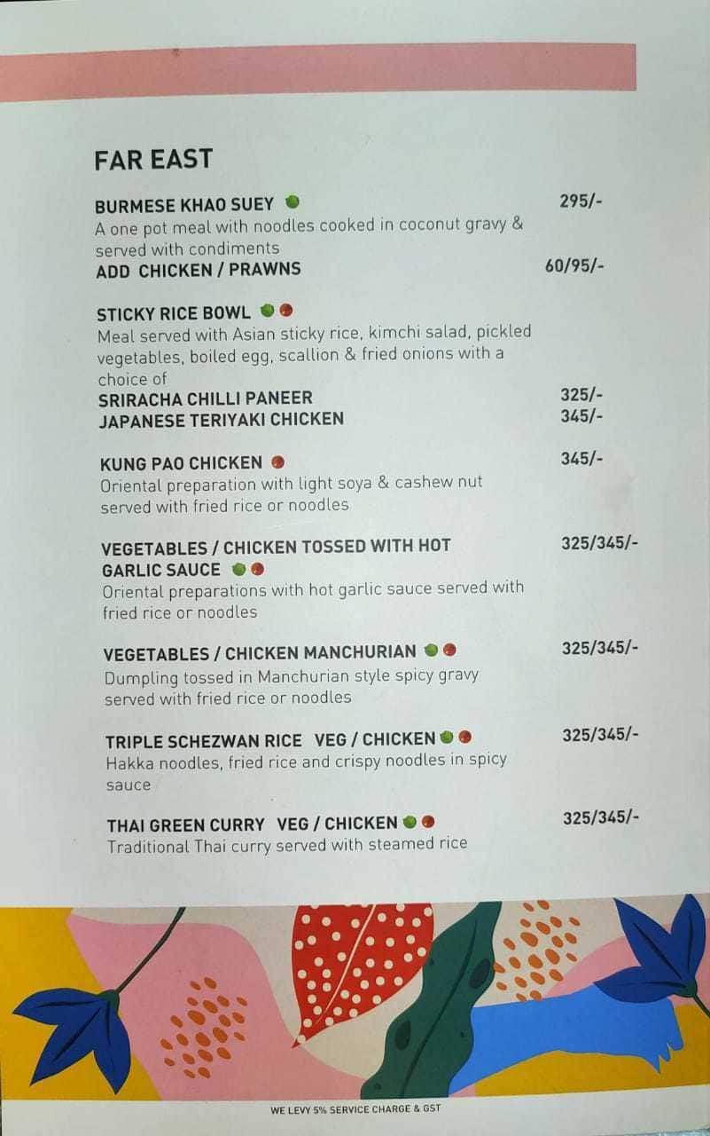 Mocha Cafe & Bar menu
