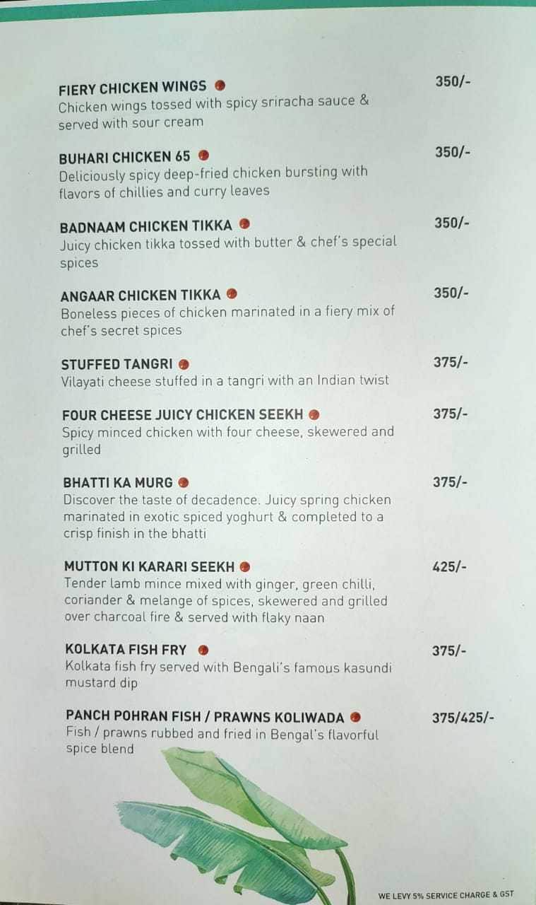 Mocha Cafe & Bar menu