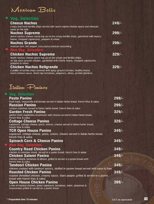 Menu at The Chocolate Room zirakpur, Zirakpur