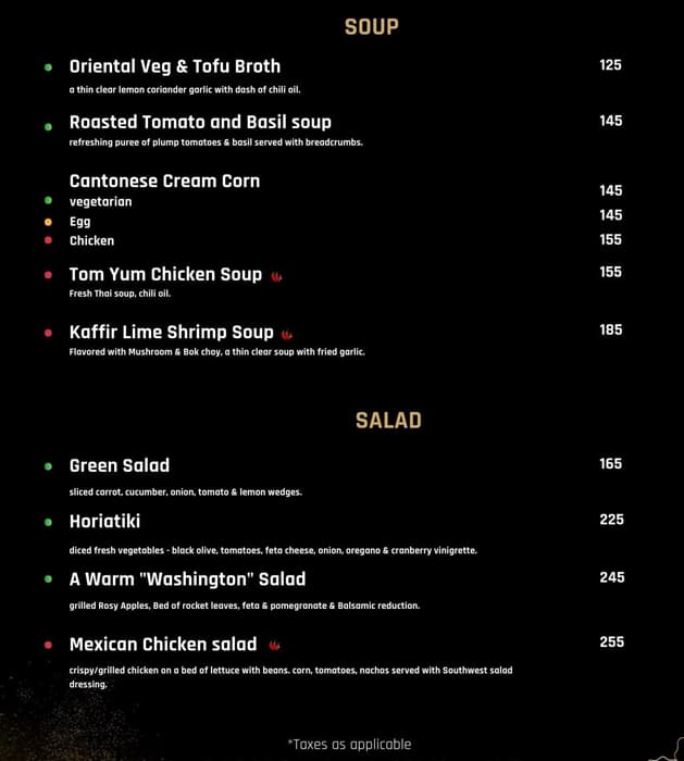 Menu of Jack's Bar, Electronic City, Bangalore