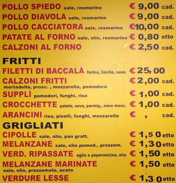 Menu di Mauro And Co. Roma 