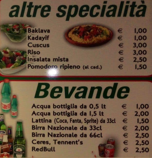 Menu di Istanbul 