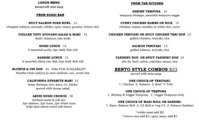 Kabuki Sushi Lounge Menu Menu For Kabuki Sushi Lounge North York Toronto Kabuki Sushi Lounge Menu Menu For Kabuki Sushi Lounge North York Toronto
