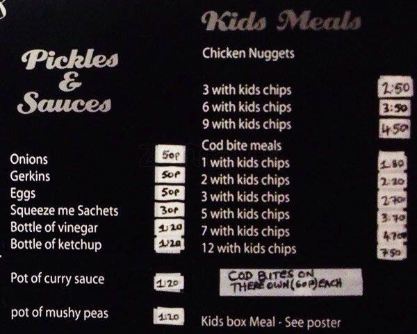 Quality Fish Bar menu