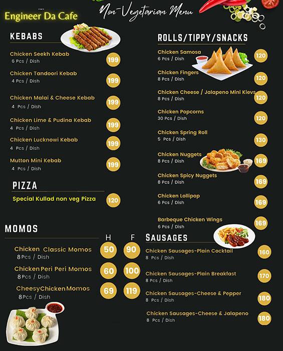 Menu of Engineer Da Cafe, New Panvel, Navi Mumbai