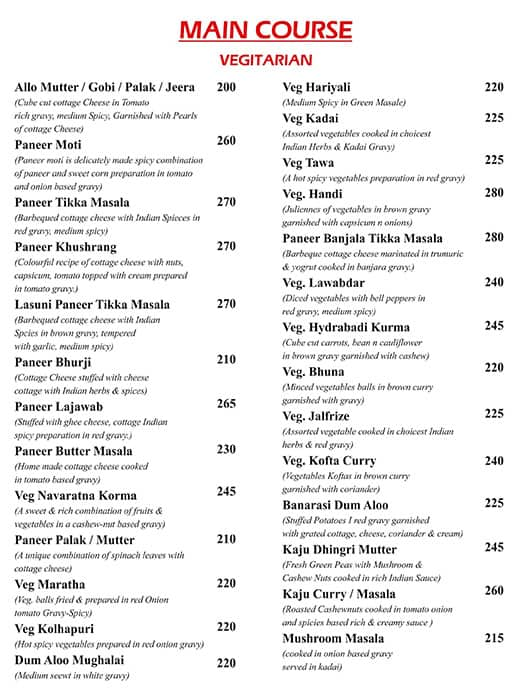 Utsavv A/C Family Restaurant & Bar menu