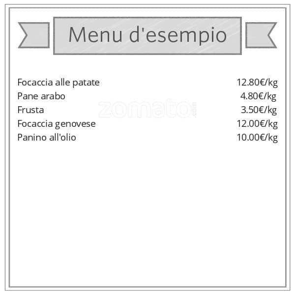 Menu di Panificio De Luca Stefania Milano 