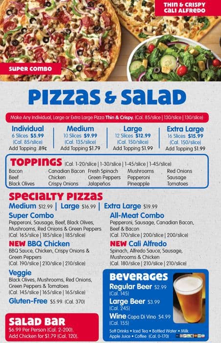 Menu At Chuck E. Cheese Pizzeria, Silverdale