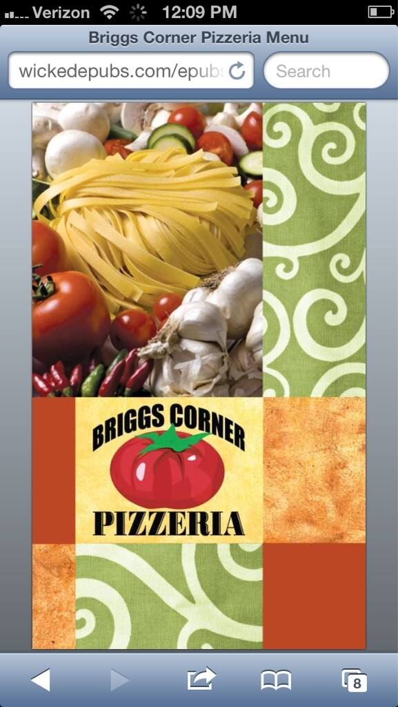 Briggs Corner Pizzeria Menu, Menu for Briggs Corner Pizzeria, Attleboro