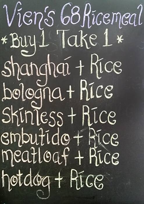 Carta de Vien's Cafe