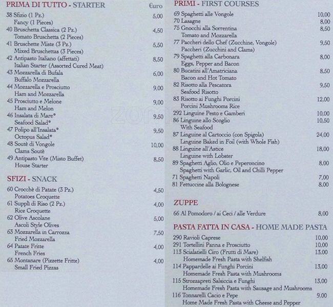 Menu di Zio Ciro 