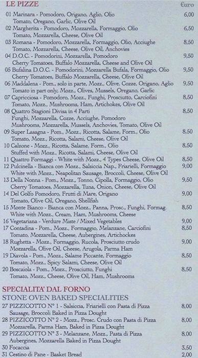 Menu di Zio Ciro 