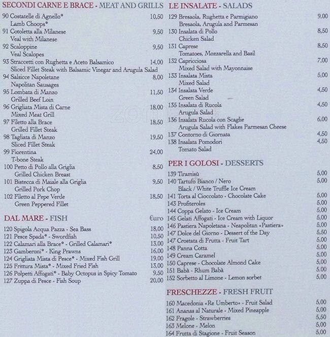 Menu di Zio Ciro 