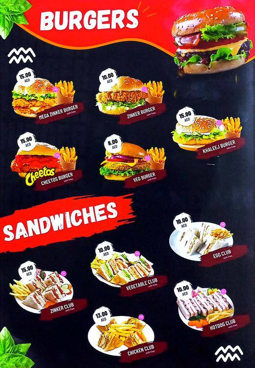 Menu of Spicy Wings, Muhaisnah, Dubai