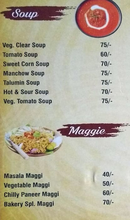 Bakery Wala The Cake Shop Paschim Vihar menu