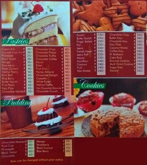 Bakery Wala The Cake Shop Menu Zomato