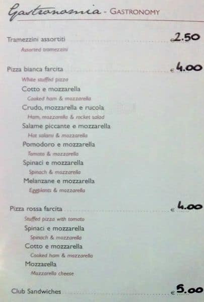 Menu di American Wine Bar 