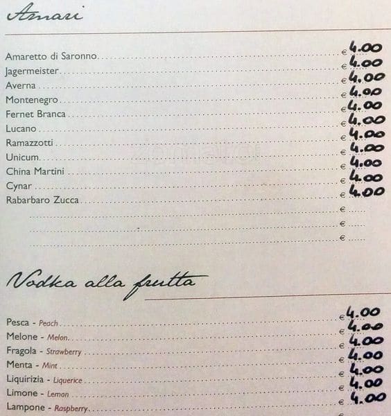 Menu di American Wine Bar 