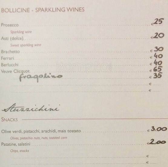 Menu di American Wine Bar 