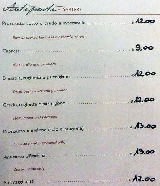 Menu di American Wine Bar 