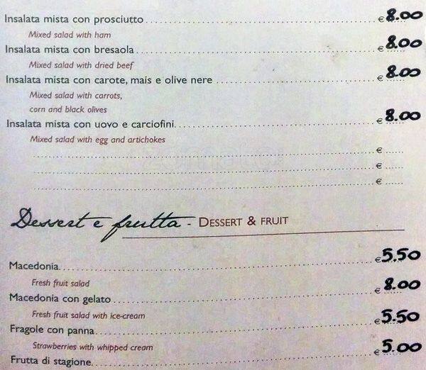 Menu di American Wine Bar 