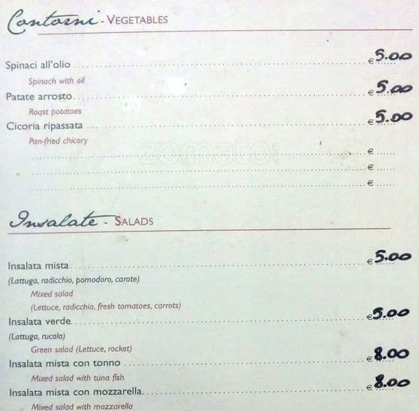 Menu di American Wine Bar 