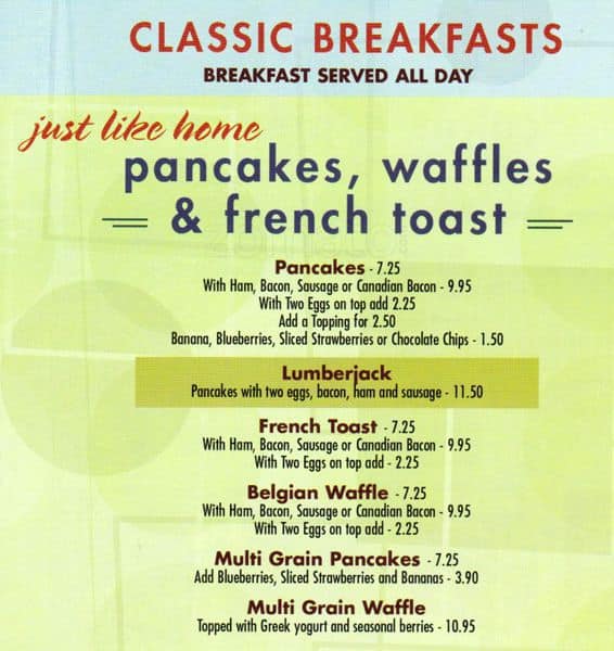 Manhattan Diner Menu, Menu for Manhattan Diner, Upper West Side, New