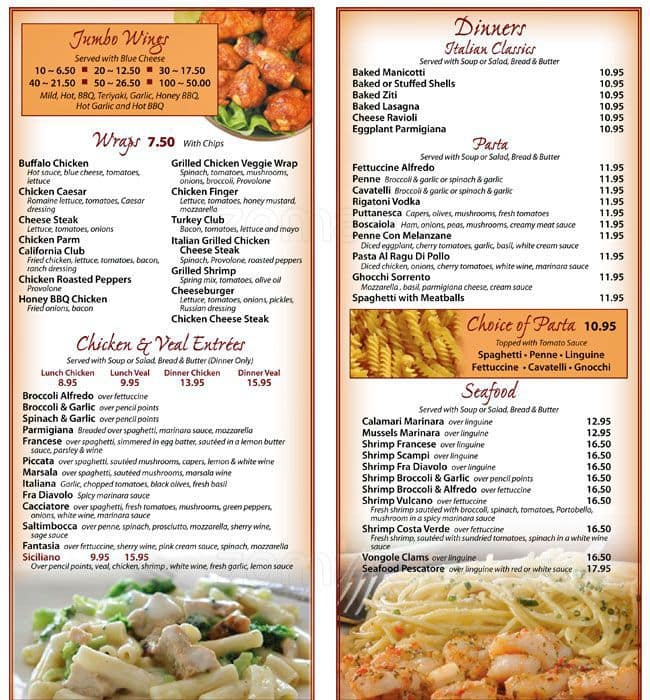 Pasta on Time Menu, Menu for Pasta on Time, Levittown, Bucks County ...