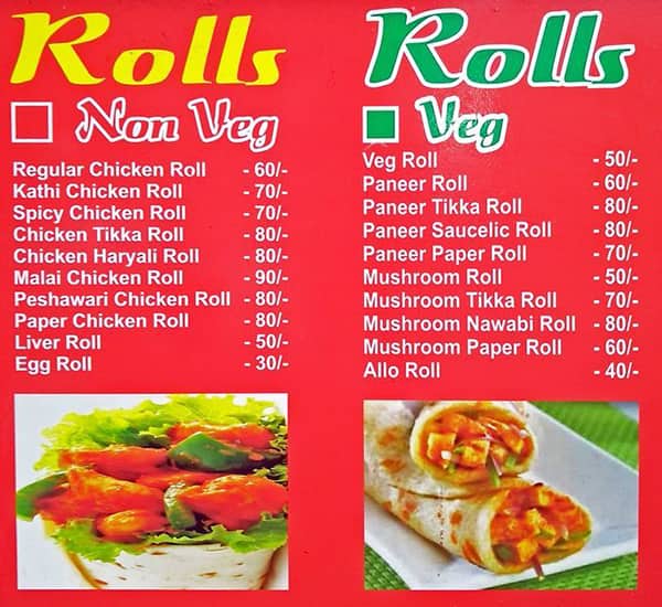 Menu of The Roll, Chembur, Mumbai