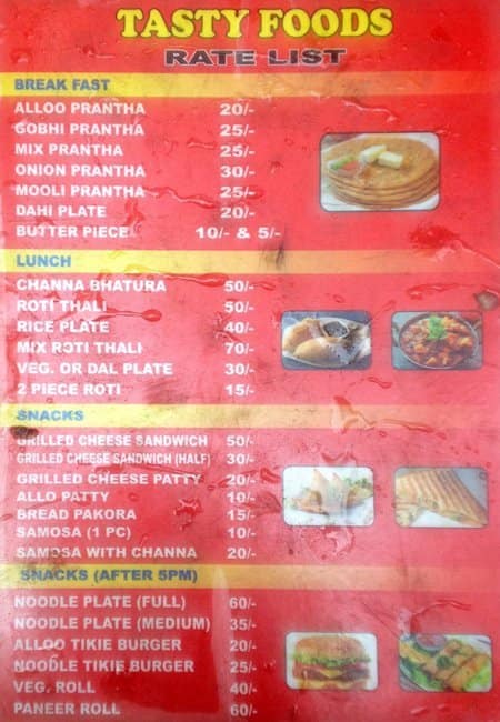 Tasty Food & Sweets Menu, Menu for Tasty Food & Sweets, Sector 34 ...