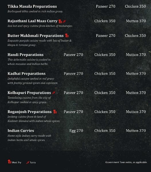 Horn Ok Please menu