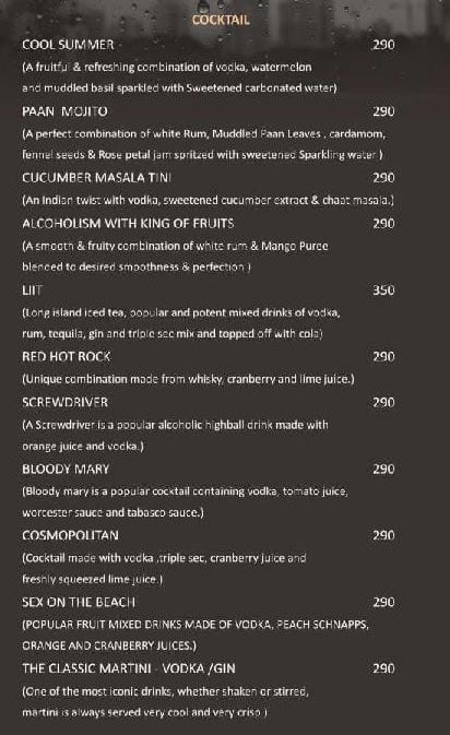 Horn Ok Please menu