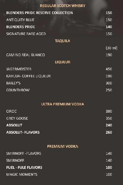 Horn Ok Please menu