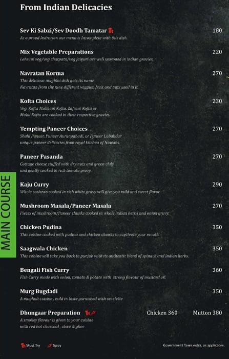 Horn Ok Please menu