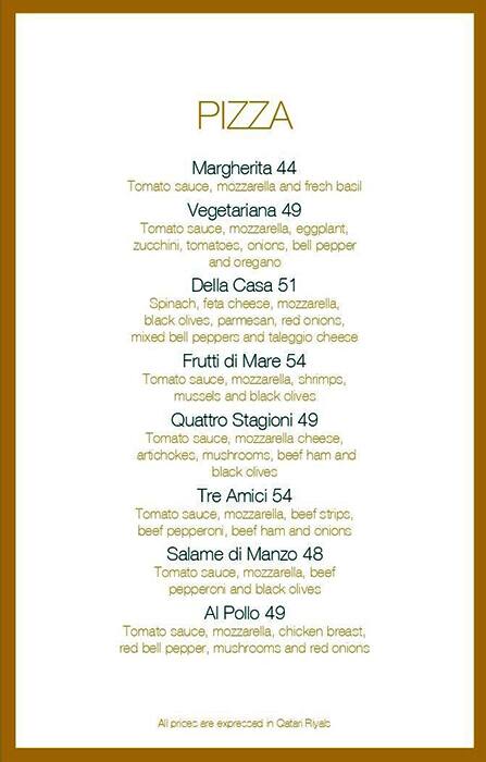 Il Caffè di Roma menu