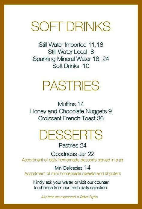 Il Caffè di Roma menu