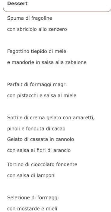 Menu di Cinecafe 