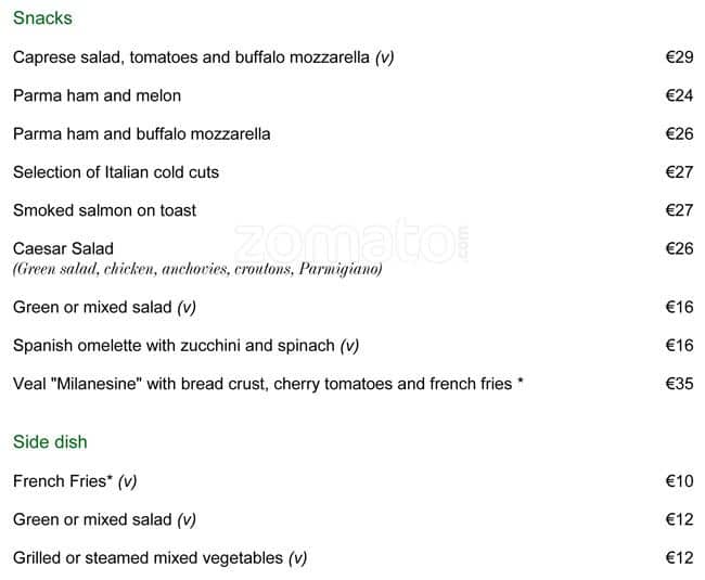 Bar la terrazza hotel eden menu zomato italy Hotel eden roma ristorante
