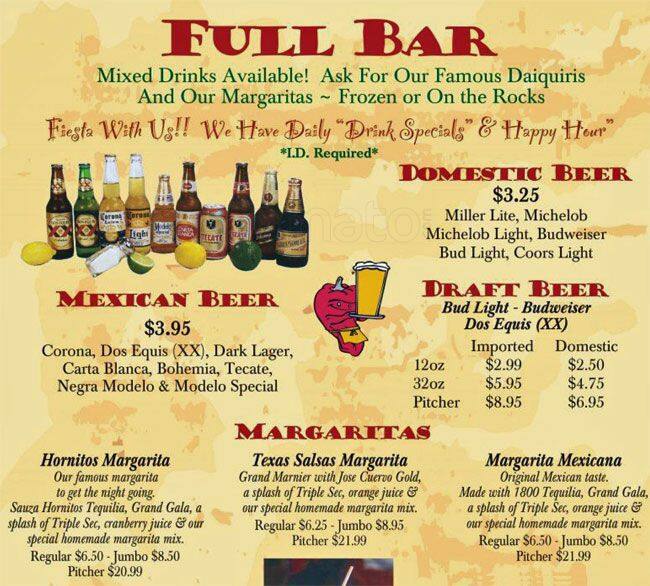 Menu at Salsas Of Orange Park restaurant, Orange Park