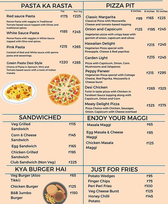 Menu of Bakers N Brewers, Zeta 1, Greater Noida