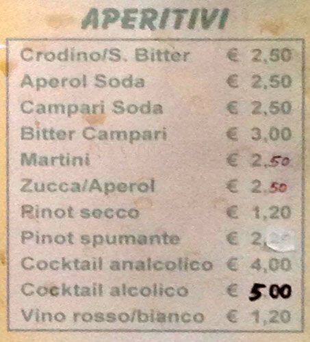 Menu di Scooby Bar 