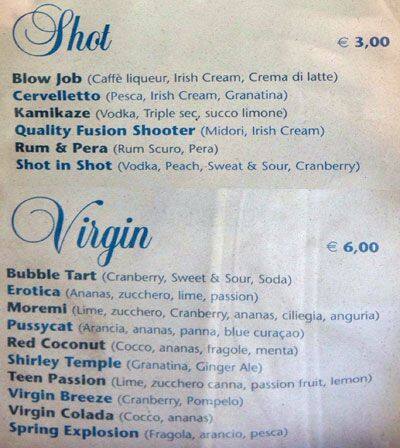 Menu di Gran Caffe 'Alberone Srl 