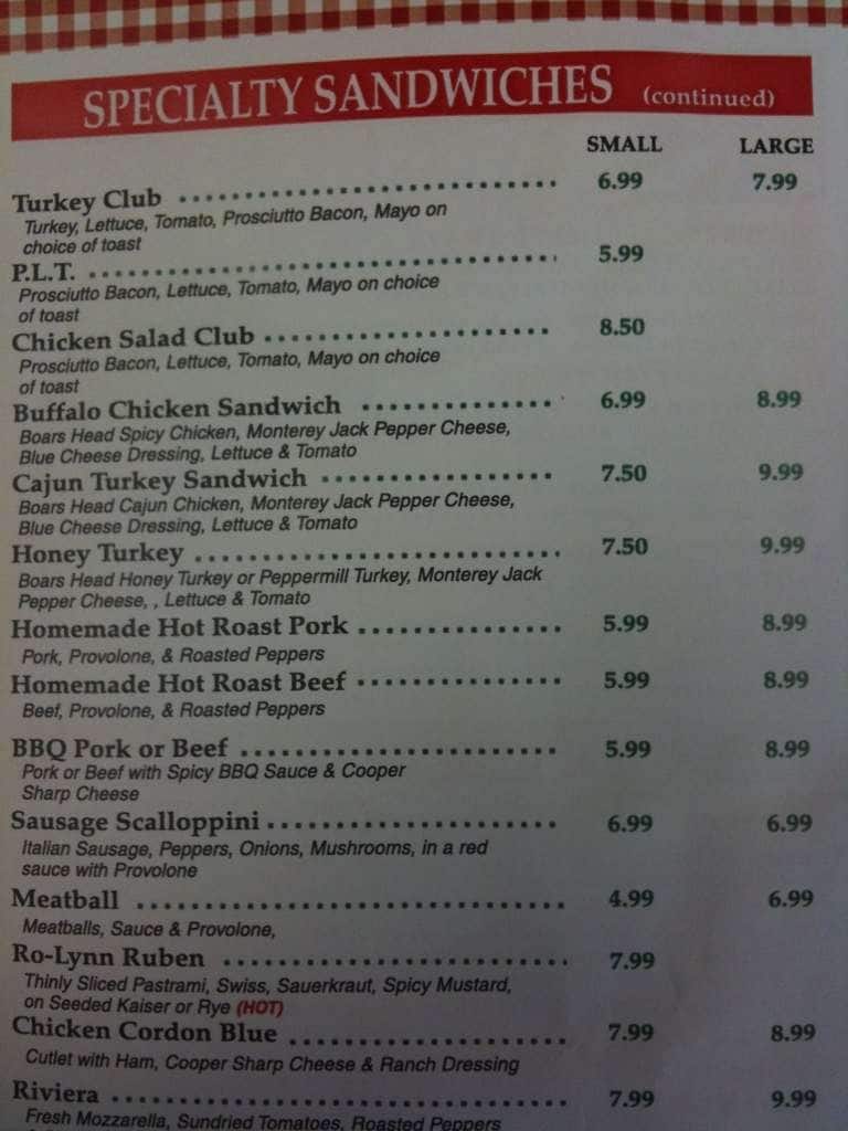 Menu at RoLynn Deli desserts, Brookhaven