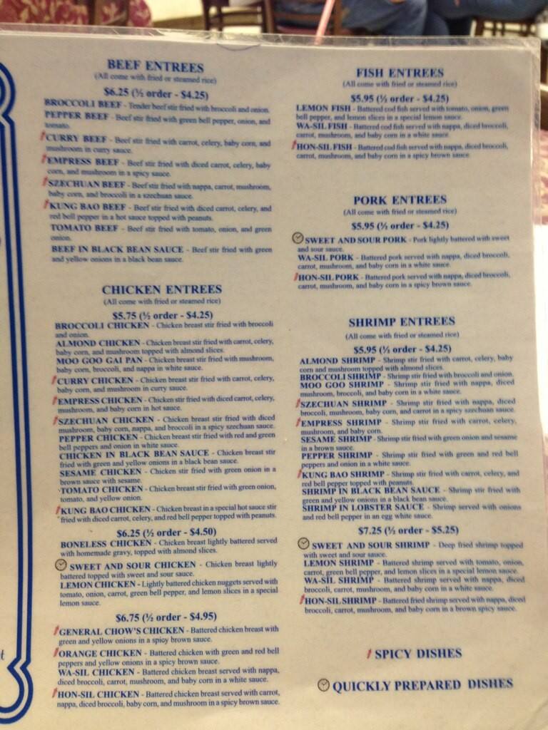 Menu at Mathis Field Cafe / Airport, San Angelo