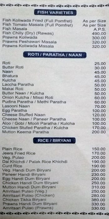 Great Punjab menu