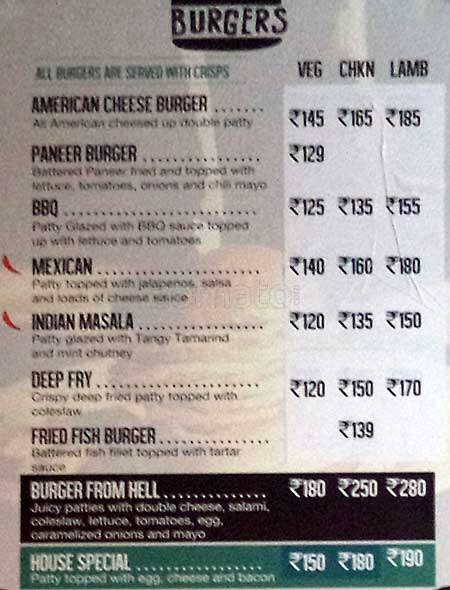 Square Ruth Menu at Square Ruth, Bengaluru, Phoenix Market City