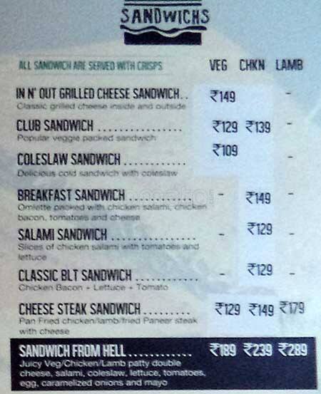 Square Ruth Menu at Square Ruth, Bengaluru, Phoenix Market City