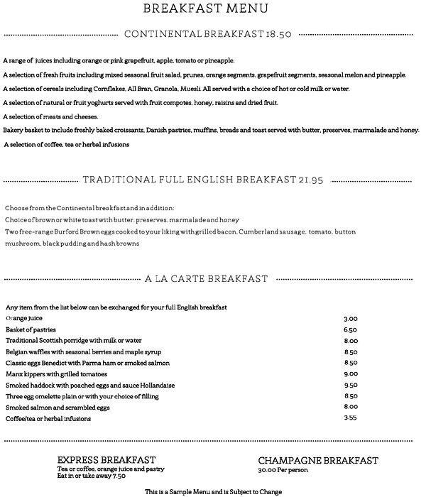 The River Bar And Grill The Lowry Hotel Menu Zomato UK