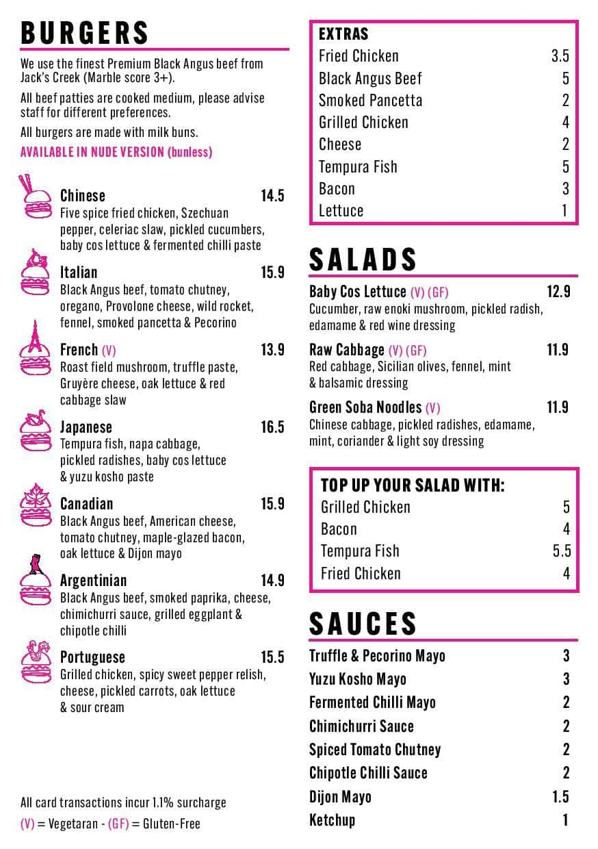 Concept Burger Menu, Menu for Concept Burger, Arncliffe, Sydney ...