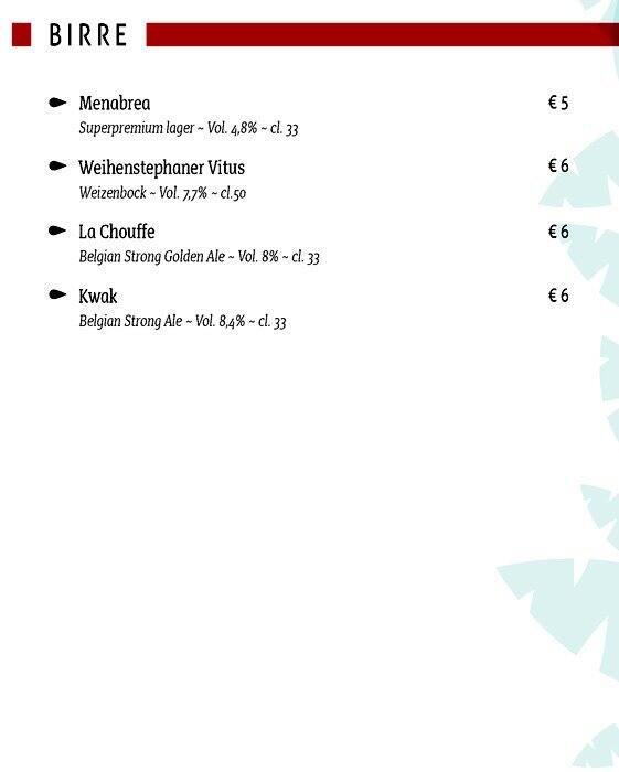 Menu di J. Percorsi 